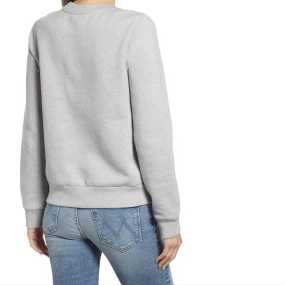Halogen Ladies Size XL Gray Rose Gold Wine Is My Valentine Crewneck Sweatshirt - Picture 6 of 8